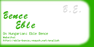 bence eble business card